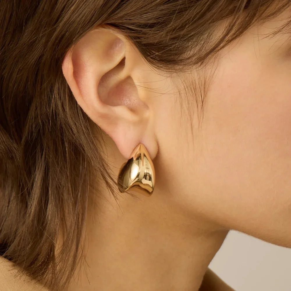 Jenny Bird Nouveaux Puff Earrings - Gold - Picture 3 of 9